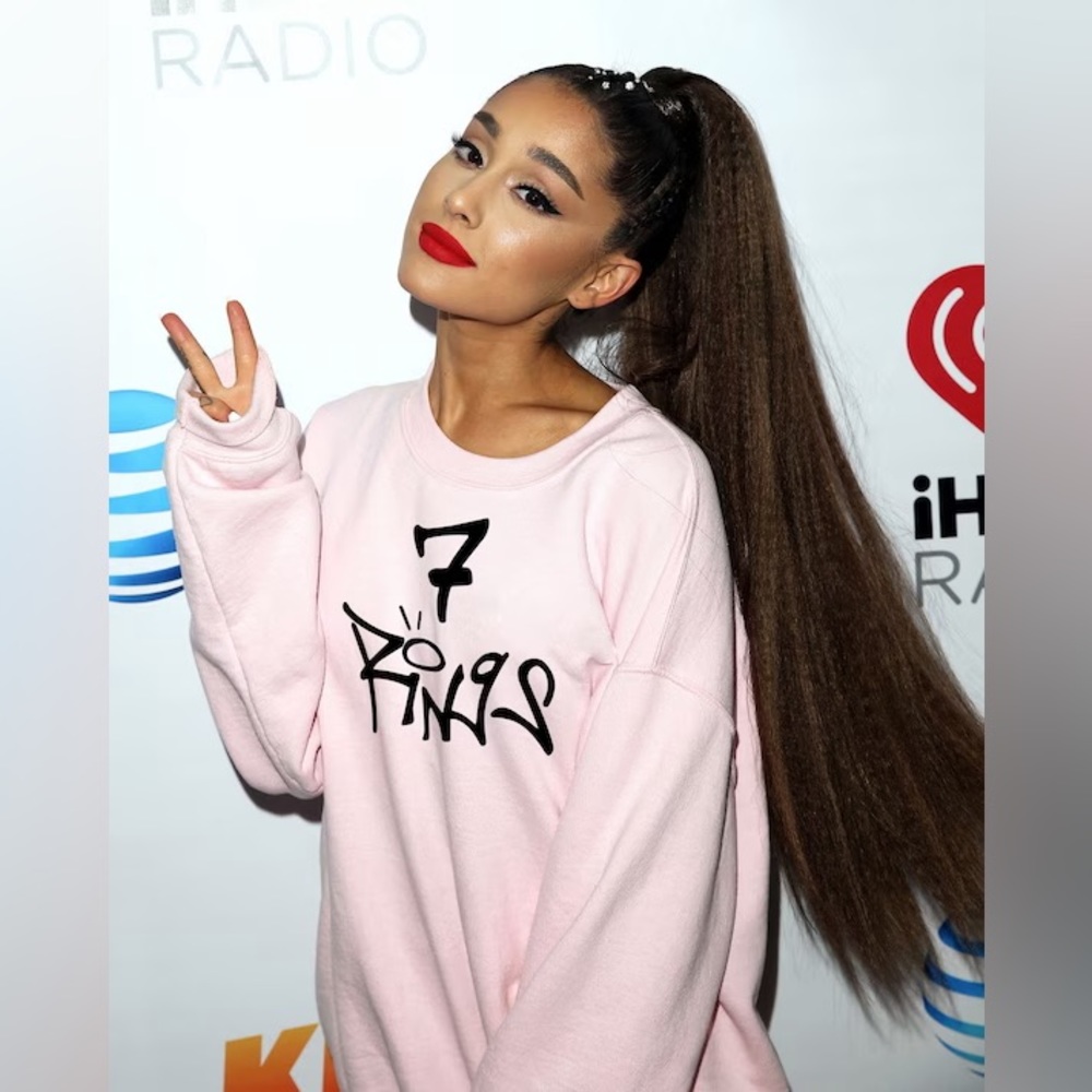 Ariana Grande Merch 7 Rings Black Sweatshirt